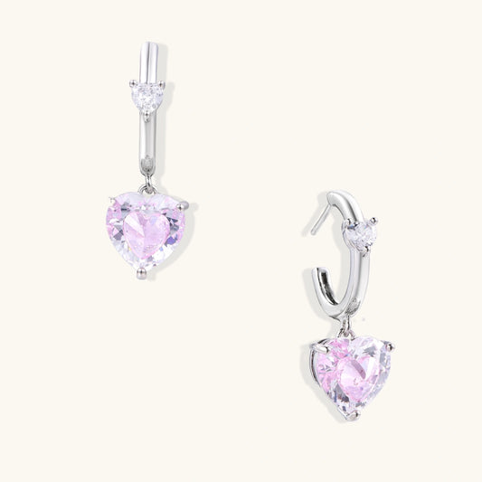 Amor Heart Drop Hoops