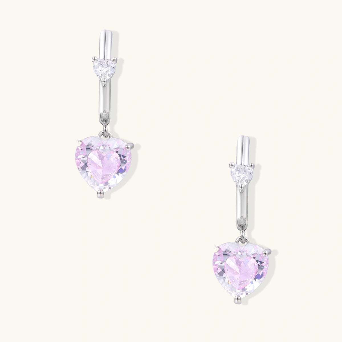 Amor Heart Drop Hoops