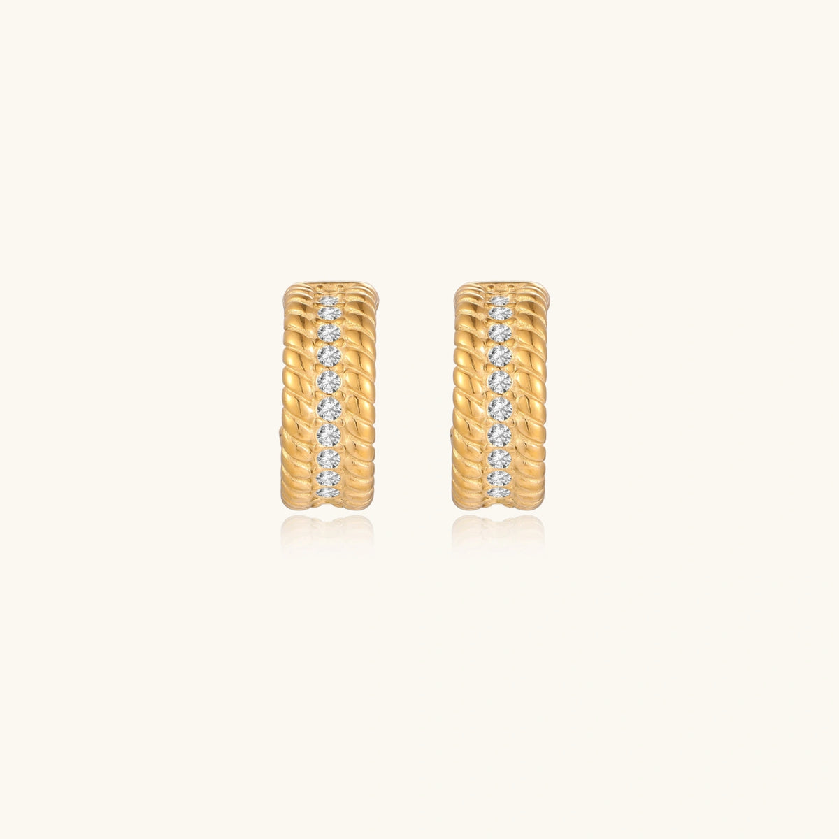 Aurea Twisted Hoops