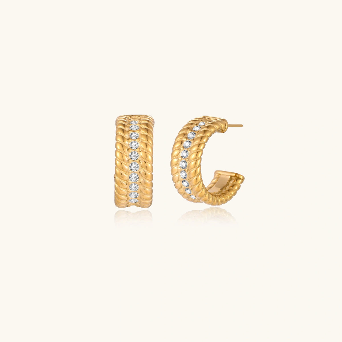 Aurea Twisted Hoops