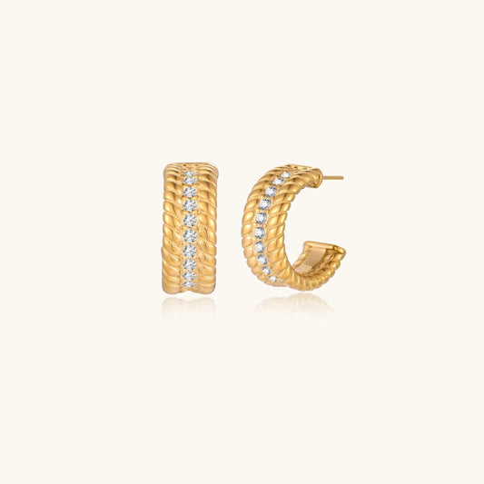 Aurea Twisted Hoops