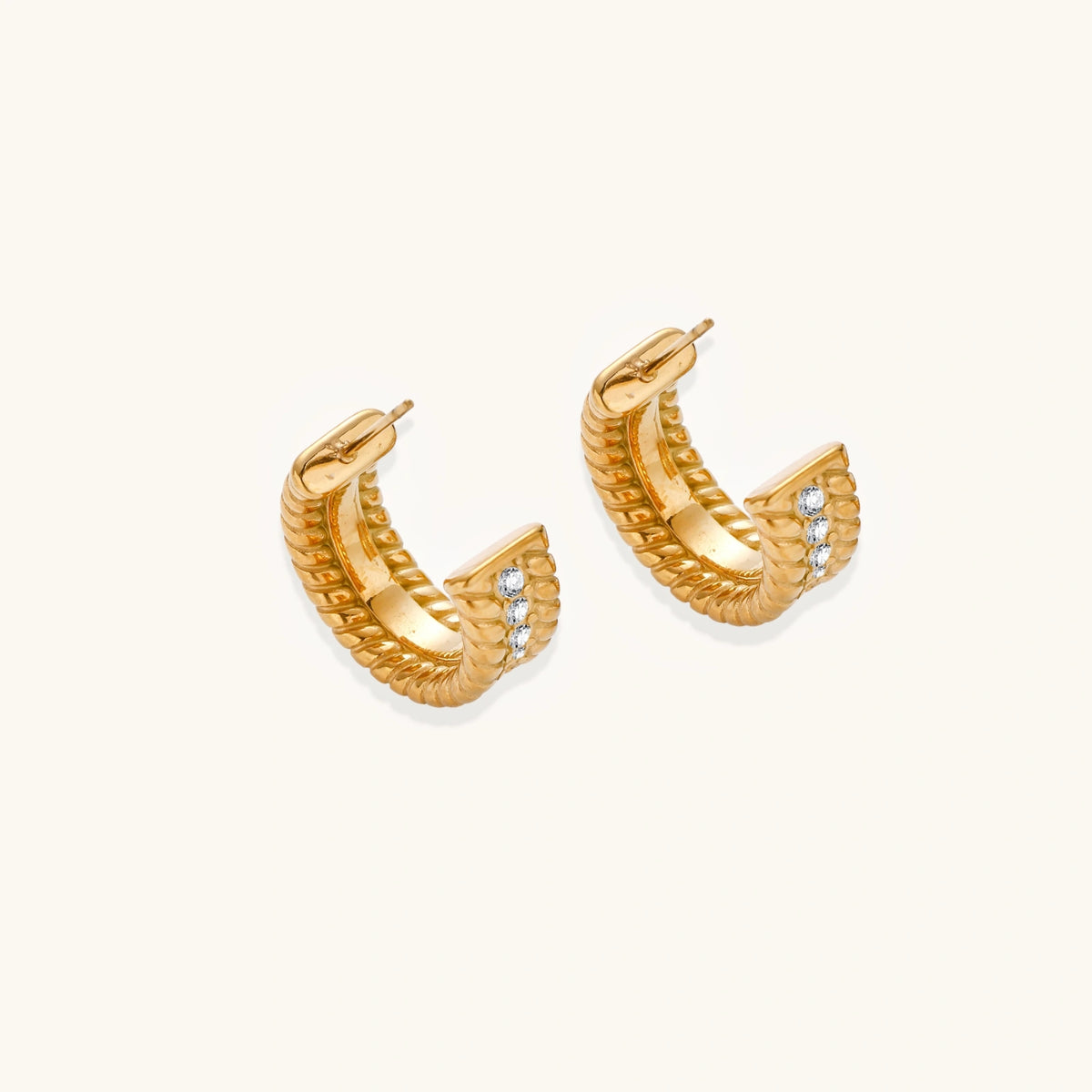 Aurea Twisted Hoops