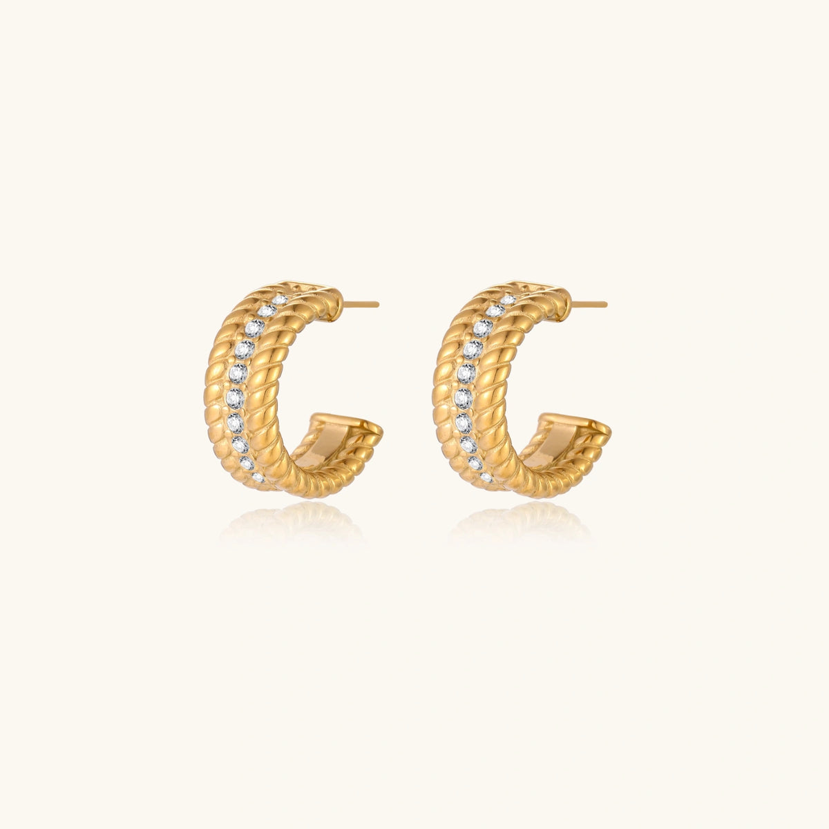 Aurea Twisted Hoops