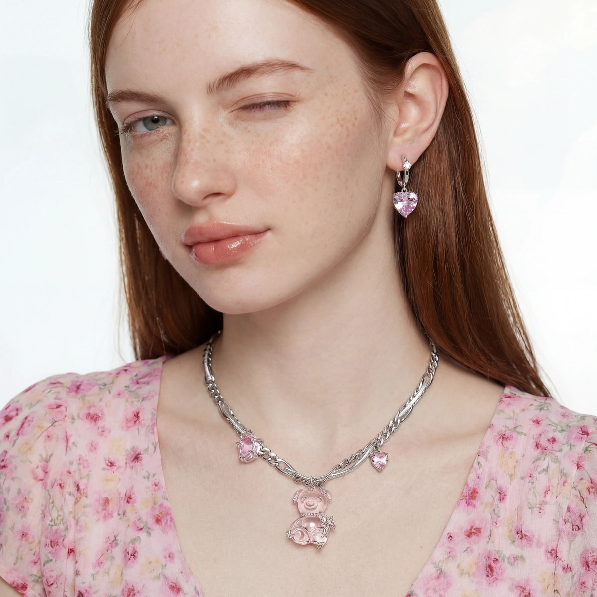 Amor Heart Drop Hoops